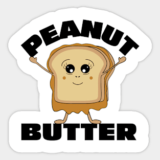 Happy Face, Peanut Butter Sandwich Sticker